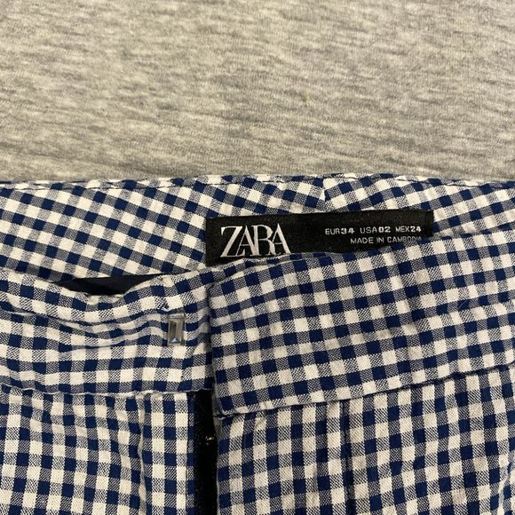 ZARA women's checkered blue and white suit - Picture 5 of 6